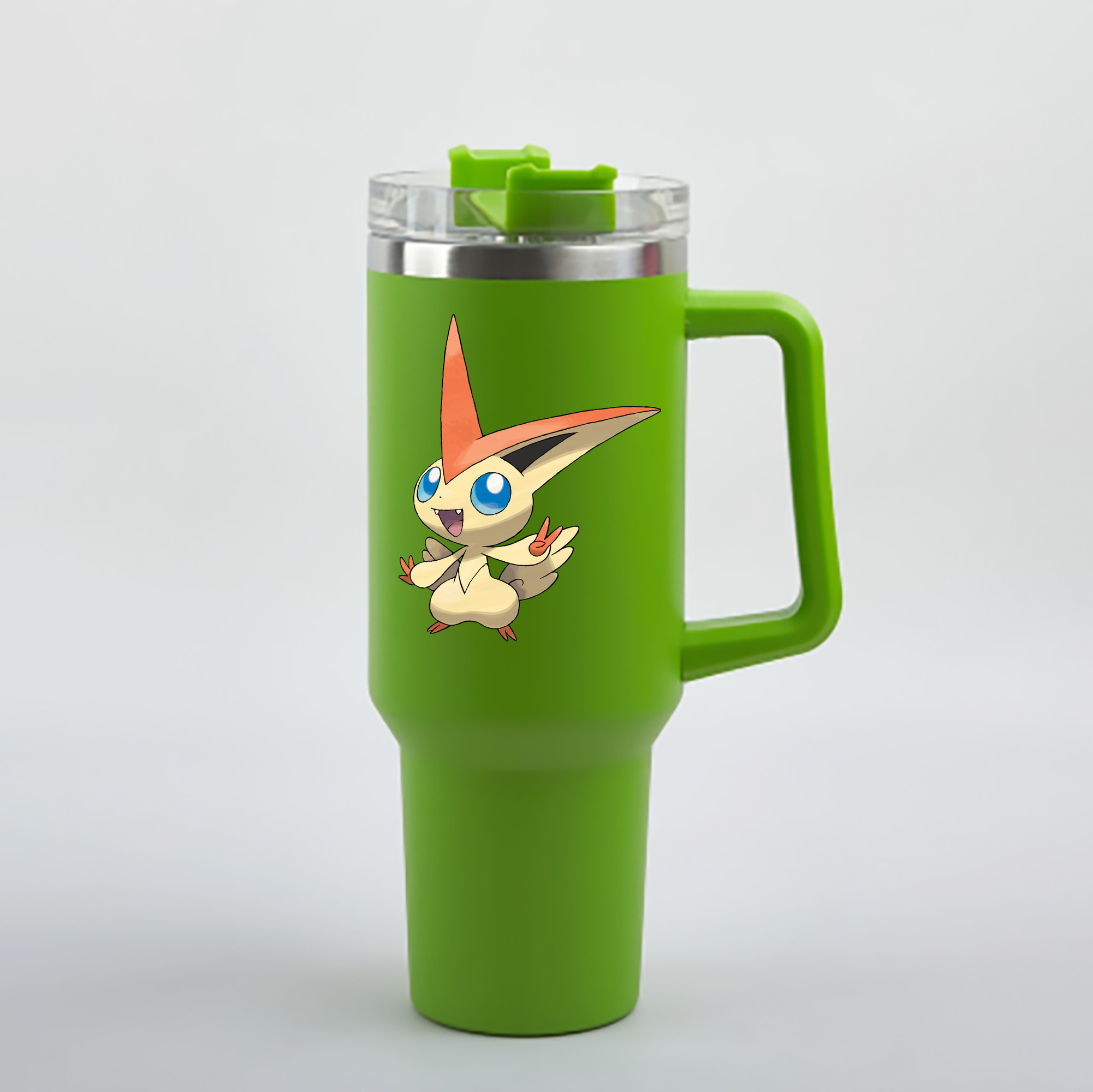 （画像用） ポケットモンスター Pokémon 1200mL車用タンブラー - クリスタルステッカー（プラスチックストロー付き）